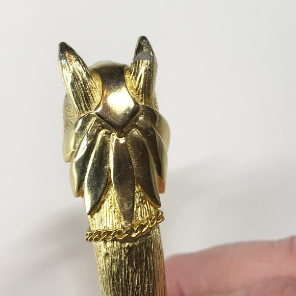 Vintage Unsigned Castlecliff Gold Plated Horse Clamper Bracelt Equestrian Rare - Picture 12 of 13